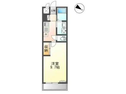 クレシア(1K/2階)の間取り写真