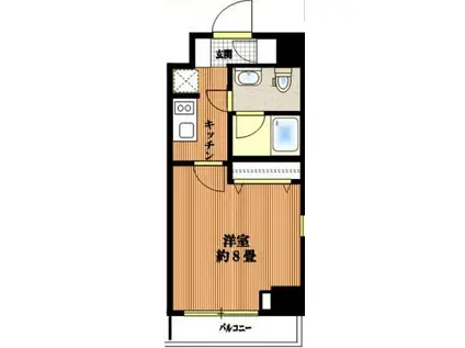 コンシェリア東京アクアヴェール(1K/1階)の間取り写真