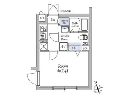 アトリオフラッツ戸越(1K/3階)の間取り写真