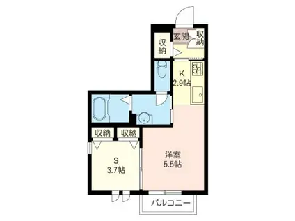 フィナンツェーラ A(1LDK/2階)の間取り写真