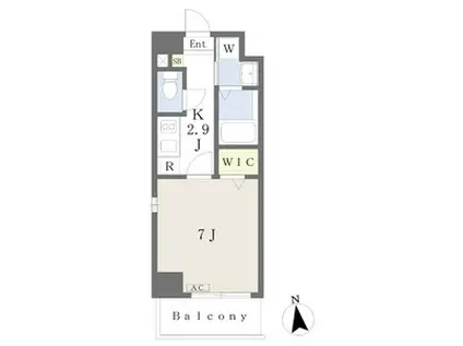 プレイズシード葵(1K/3階)の間取り写真