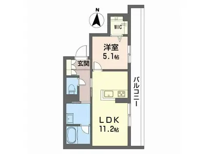 ムライチ・新大江ステージ A(1LDK/2階)の間取り写真