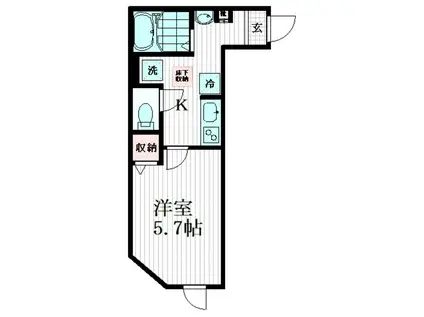HGS KOIWA(1K/1階)の間取り写真