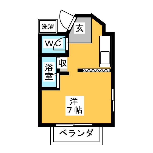 コーポマルトモ(ワンルーム/1階)の間取り写真