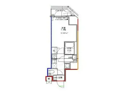 S-RESIDENCE 文京小石川(1K/2階)の間取り写真