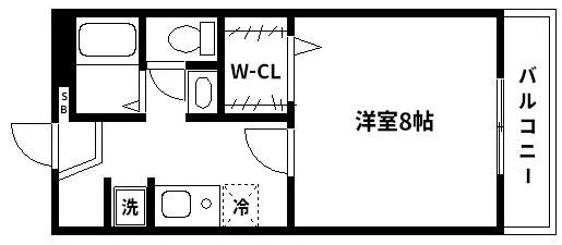 CLAIR DE LUNE(1K/3階)の間取り写真