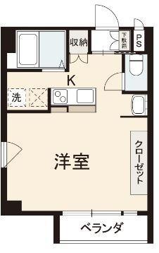 富士ヒルズ(1K/2階)の間取り写真