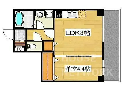 アイカーサ綾小路(1LDK/3階)の間取り写真