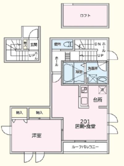 グランオネスト中町(1LDK/2階)の間取り写真
