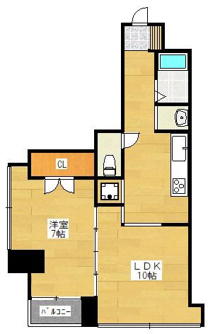 ORIENT BLD NO59 TWINS(1LDK/2階)の間取り写真