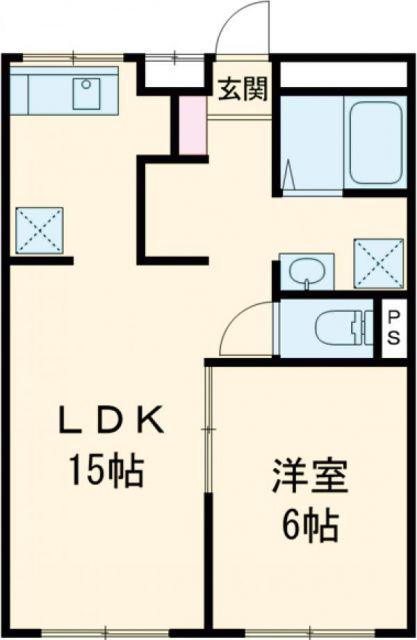 WHITE MAISON(1LDK/2階)の間取り写真