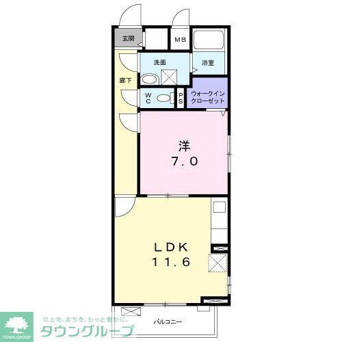 セントラル ヴィレッジII(1LDK/3階)の間取り写真