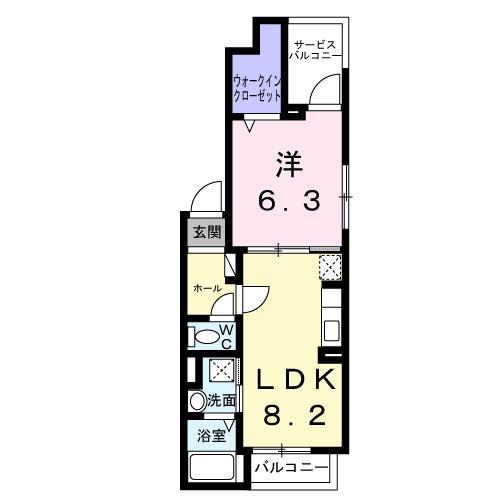 アーバンメゾン(1LDK/2階)の間取り写真