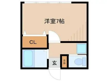 KTビル(ワンルーム/2階)の間取り写真