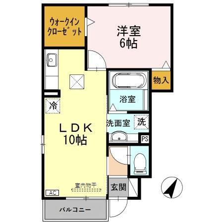 FAIRY(1LDK/1階)の間取り写真