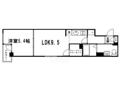 プラネシア烏丸御池(1LDK/4階)の間取り写真