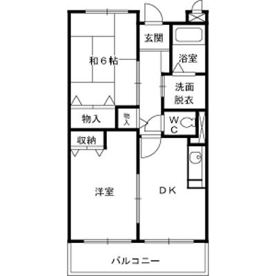 レモングラス(2DK/3階)の間取り写真