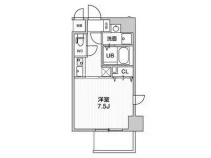 LA DOUCEUR江坂Ⅱ(1K/4階)の間取り写真