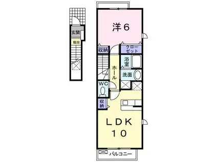 プレ ノンブル-(1LDK/2階)の間取り写真