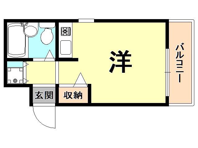ロイヤルメゾン甲子園口Ⅴ(ワンルーム/1階)の間取り写真