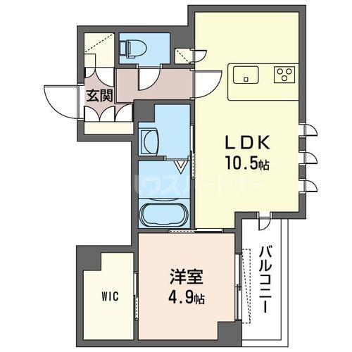 シャーメゾンヒルズ(1LDK/3階)の間取り写真