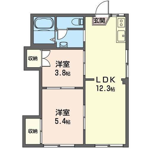 サニーコーポ(2LDK/1階)の間取り写真