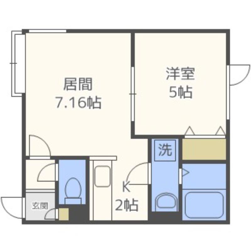 ヴェローチェ(1LDK/2階)の間取り写真