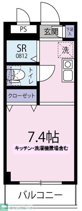 コーポYOU(ワンルーム/2階)の間取り写真