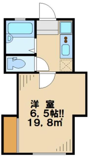ライブMII(1K/1階)の間取り写真