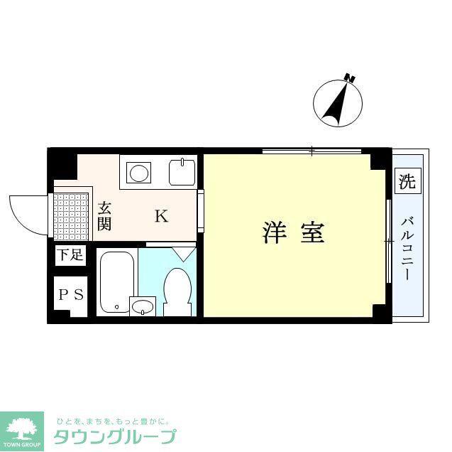 シャトレーヌお花茶屋(1K/3階)の間取り写真