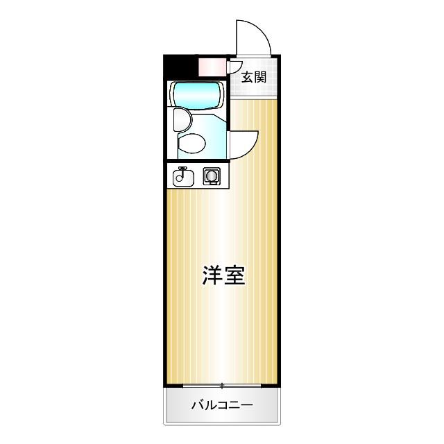 スカイコート新宿第2(ワンルーム/3階)の間取り写真