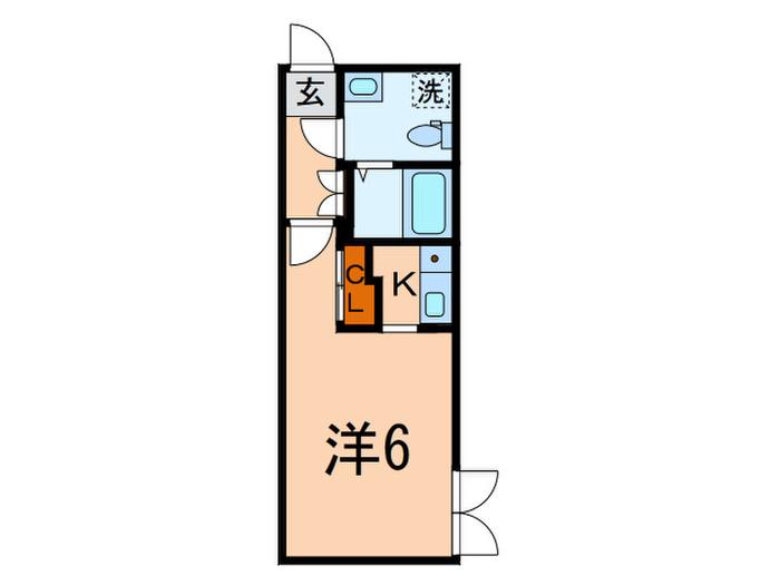 BRANCHE文京白山II(1K/4階)の間取り写真