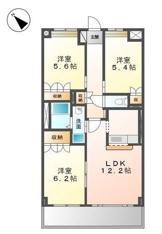 ラ・エルシオン(3LDK/5階)の間取り写真