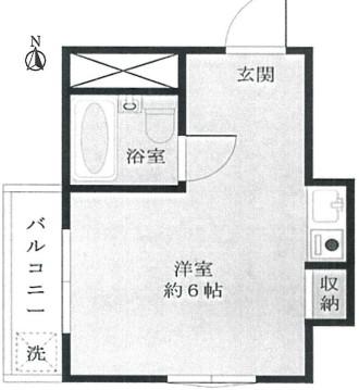 メゾンカミール(ワンルーム/5階)の間取り写真