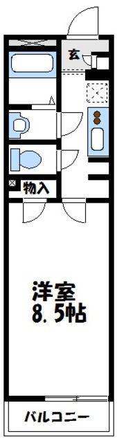 クレイノメゾン東橋本(1K/3階)の間取り写真