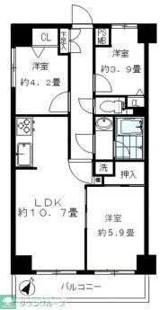 HARU菊名I(3LDK/2階)の間取り写真