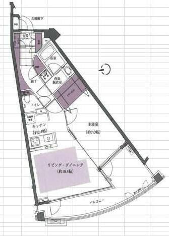 エルクラウディア青葉(1LDK/1階)の間取り写真