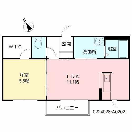 ラ・ティエラ I(1LDK/2階)の間取り写真