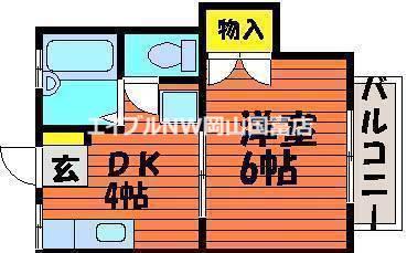 アンビシャス高島(1DK/1階)の間取り写真