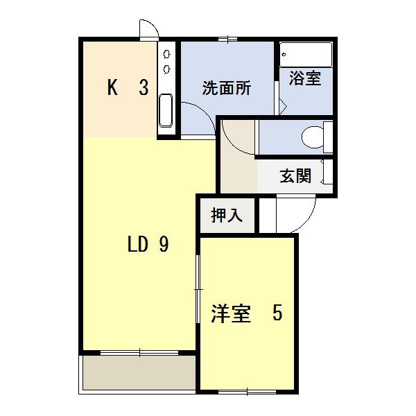 ファンタジアIII(1LDK/2階)の間取り写真
