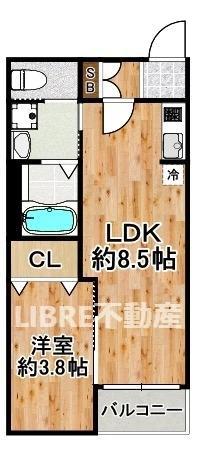 H-MAISON大正IV(1LDK/3階)の間取り写真