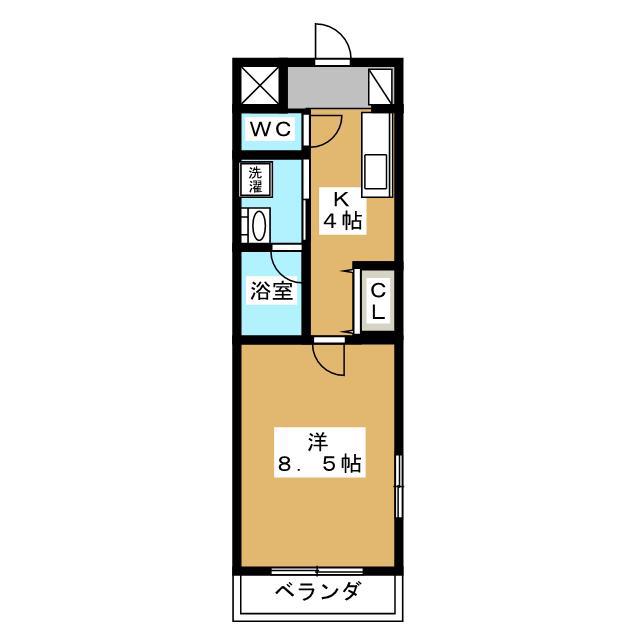 コスモ大沼(1K/5階)の間取り写真