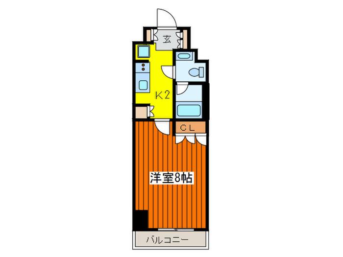 エスティメゾン赤羽(1K/8階)の間取り写真