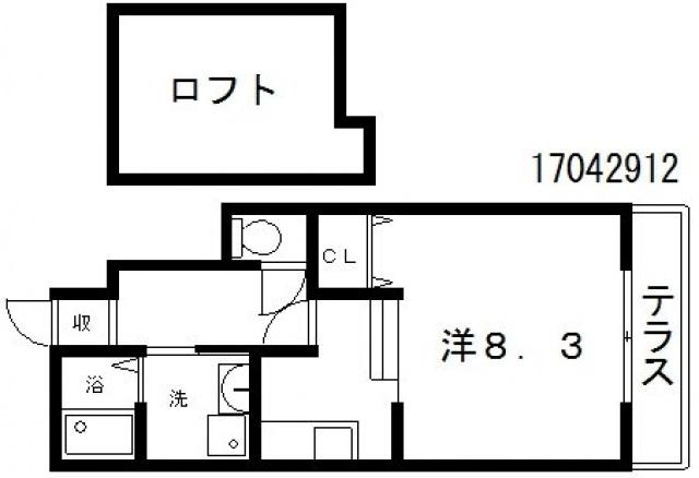あんしんプラス住道矢田(1K/2階)の間取り写真