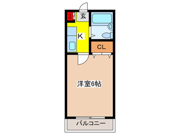 西が丘メゾンエム(1K/1階)の間取り写真