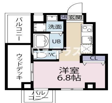 MANO MANSION(1K/5階)の間取り写真