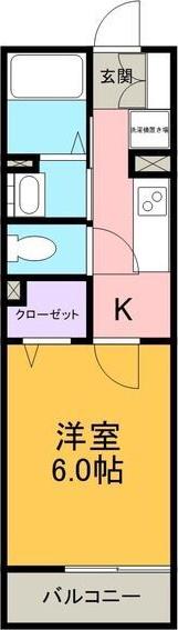 COXII(1K/2階)の間取り写真