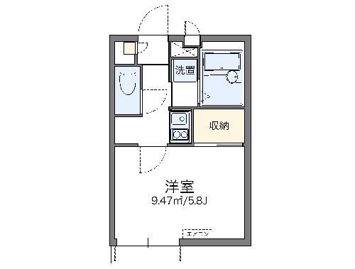 レオパレスKAZU(1K/1階)の間取り写真