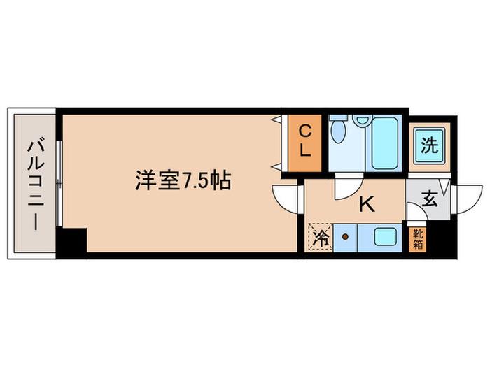 四ノ宮コート(1K/3階)の間取り写真