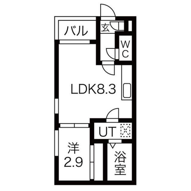 REGALEST浄心(1LDK/2階)の間取り写真